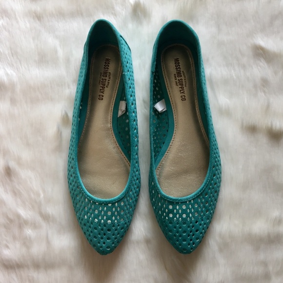 Mossimo Supply Co. Shoes - Perforated Turquoise Flats 7M